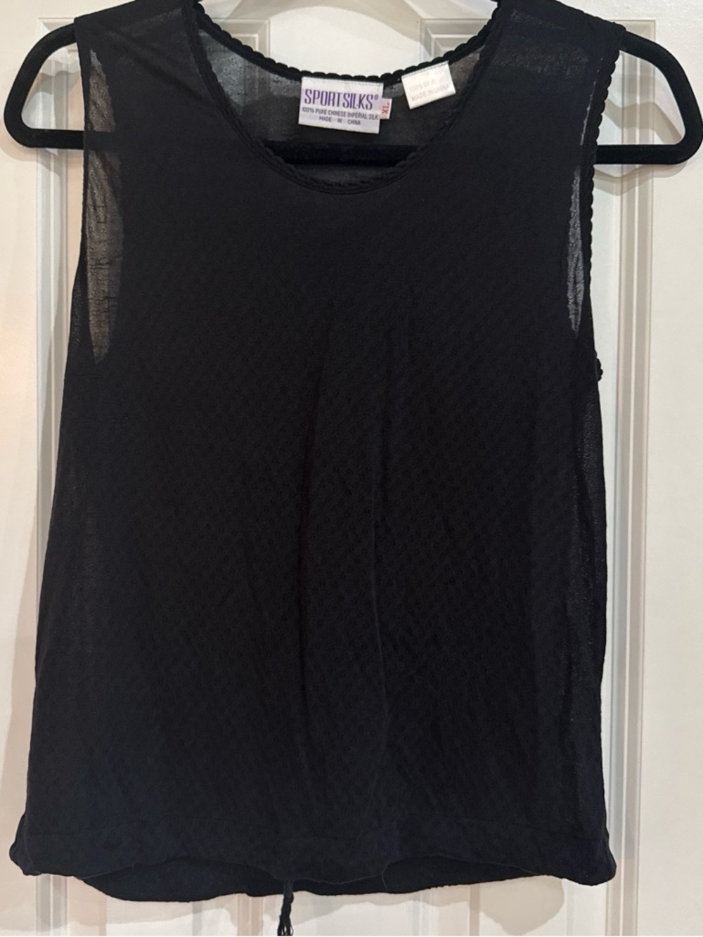 Vintage 90’s 100% silk sheer tank top